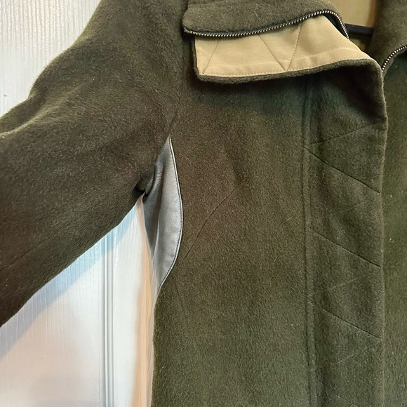Vintage Olive Green DIANE vonFURSTENBERG Alpaca & Wool Pea Coat - Picture 2 of 11